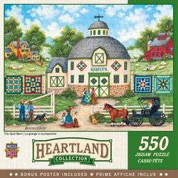 Puzzle Masterpieces:  550 Piece Heartland Collection - The Quilt Barn