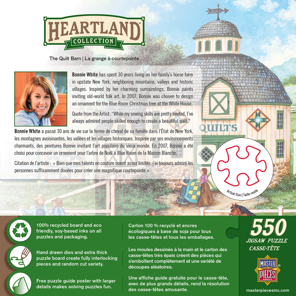 Puzzle Masterpieces:  550 Piece Heartland Collection - The Quilt Barn