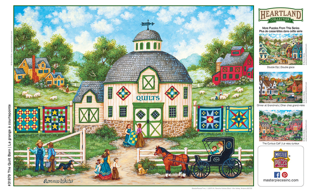 Puzzle Masterpieces:  550 Piece Heartland Collection - The Quilt Barn