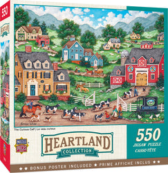 Puzzle Masterpieces:  550 Piece Heartland Collection - The Curious Calf