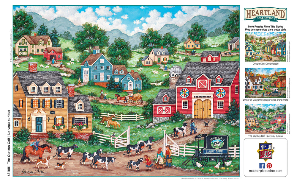 Puzzle Masterpieces:  550 Piece Heartland Collection - The Curious Calf