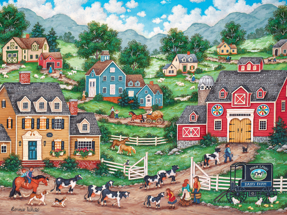 Puzzle Masterpieces:  550 Piece Heartland Collection - The Curious Calf