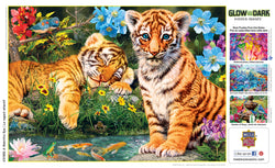 Puzzle Masterpieces:  500 Piece Hidden Images Glow In The Dark - A Watchful Eye
