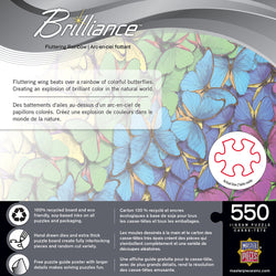 Puzzle Masterpieces:  550 Piece Brilliance - Fluttering Rainbow