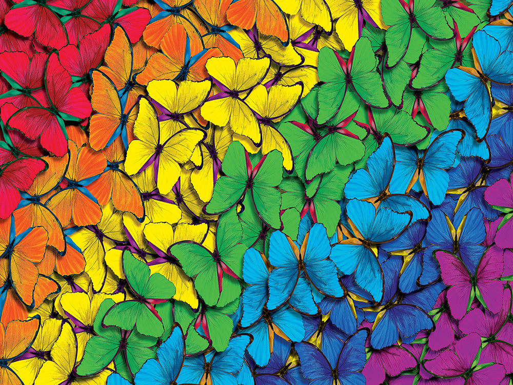 Puzzle Masterpieces:  550 Piece Brilliance - Fluttering Rainbow