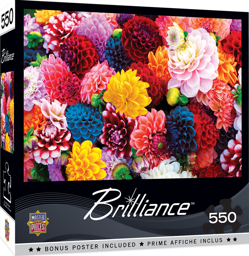 Puzzle Masterpieces:  550 Piece Brilliance - Beautiful Blooms