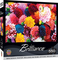 Puzzle Masterpieces:  550 Piece Brilliance - Beautiful Blooms