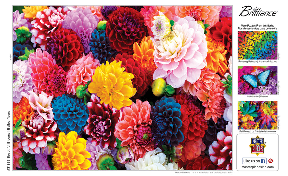 Puzzle Masterpieces:  550 Piece Brilliance - Beautiful Blooms