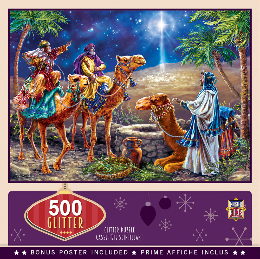 Puzzle Masterpieces:  500 Piece Glitter Holiday - Three Magi