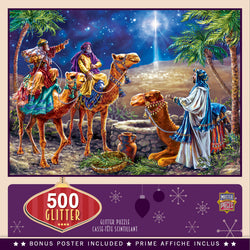 Puzzle Masterpieces:  500 Piece Glitter Holiday - Three Magi