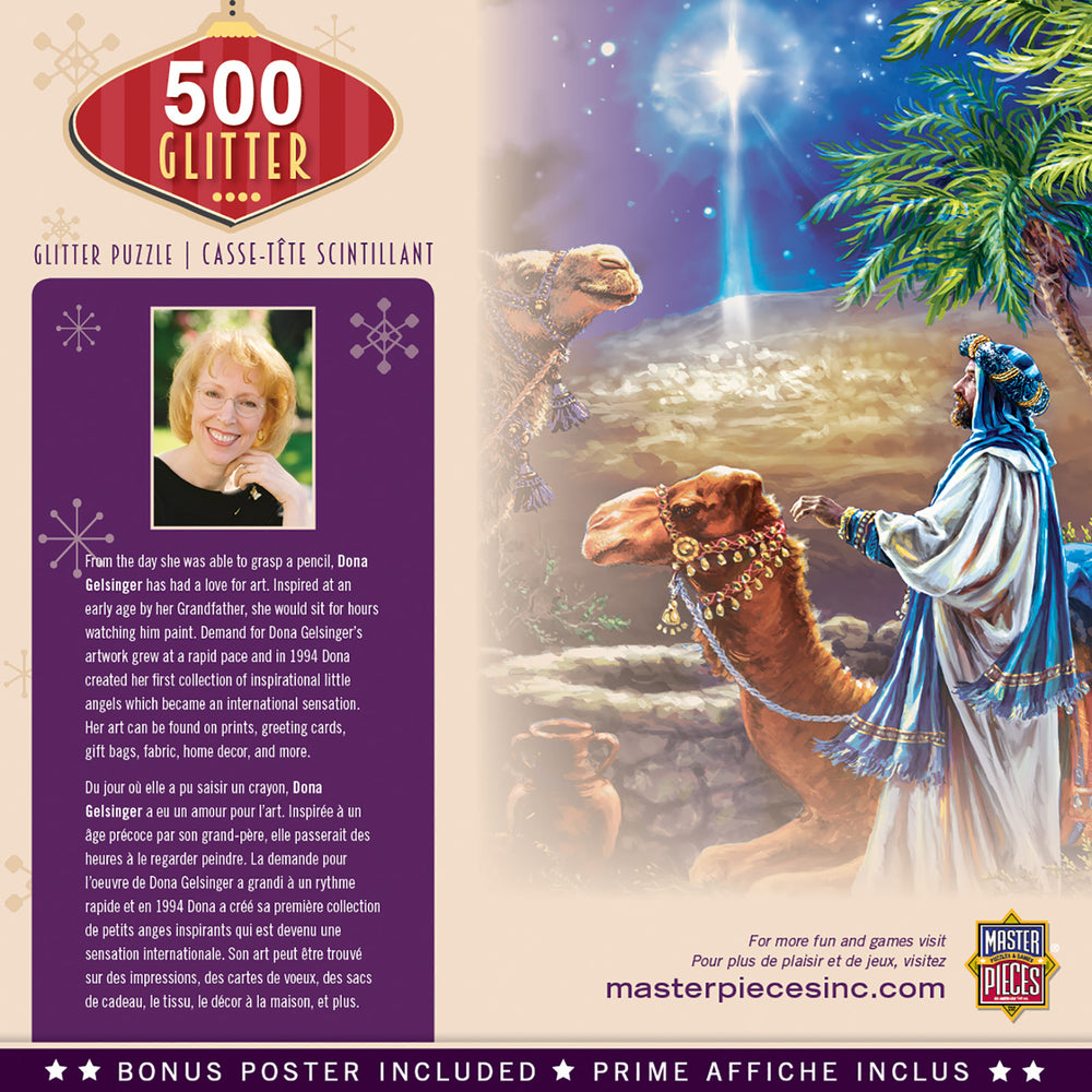 Puzzle Masterpieces:  500 Piece Glitter Holiday - Three Magi