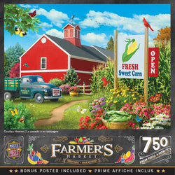 Puzzle Masterpieces:  750 Piece Farmer's Market - Country Heaven