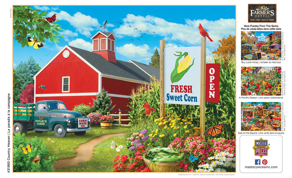 Puzzle Masterpieces:  750 Piece Farmer's Market - Country Heaven