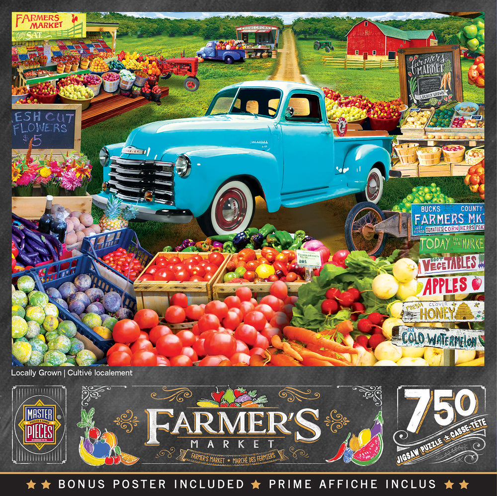 Puzzle Masterpieces:  750 Piece Farmer's Market - Locally Grown
