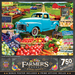 Puzzle Masterpieces:  750 Piece Farmer's Market - Locally Grown