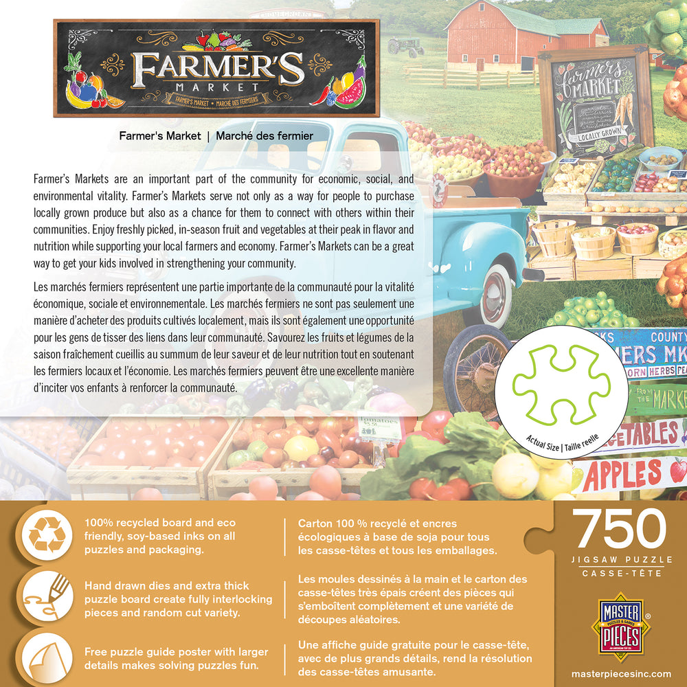 Puzzle Masterpieces:  750 Piece Farmer's Market - Locally Grown