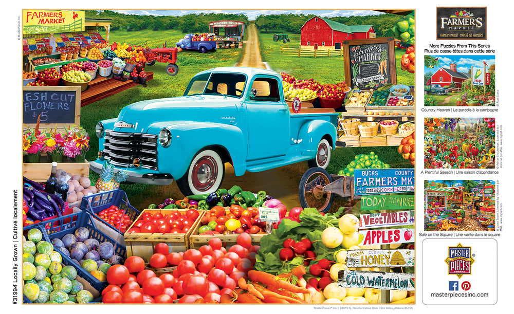Puzzle Masterpieces:  750 Piece Farmer's Market - Locally Grown