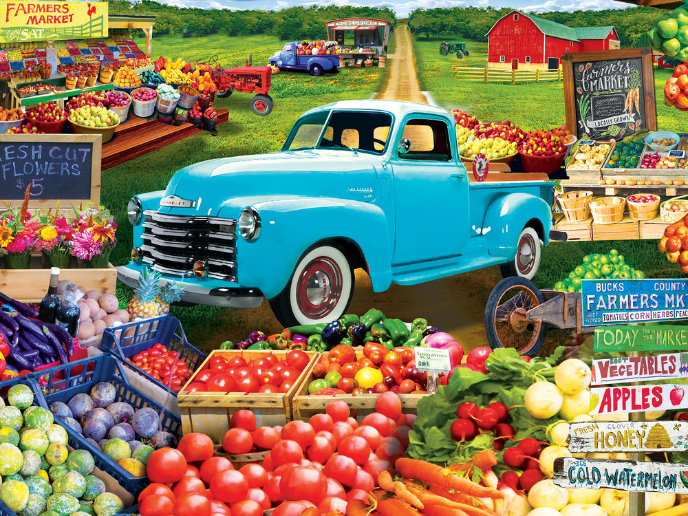Puzzle Masterpieces:  750 Piece Farmer's Market - Locally Grown
