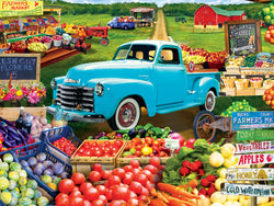 Puzzle Masterpieces:  750 Piece Farmer's Market - Locally Grown