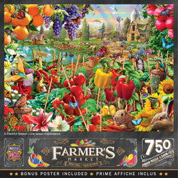 Puzzle Masterpieces:  750 Piece Farmer's Market - A Plentiful Season