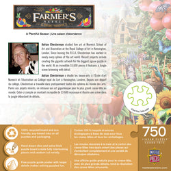 Puzzle Masterpieces:  750 Piece Farmer's Market - A Plentiful Season