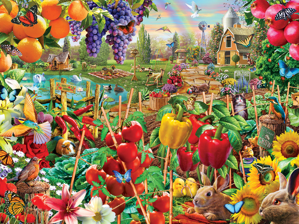 Puzzle Masterpieces:  750 Piece Farmer's Market - A Plentiful Season