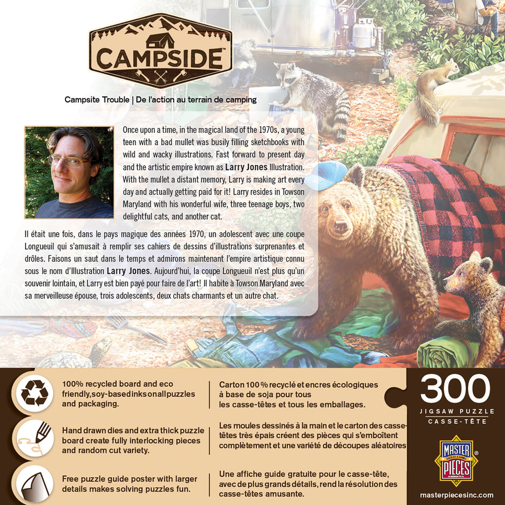 Puzzle Masterpieces:  300 piece EzGrip Campside - Campsite Trouble