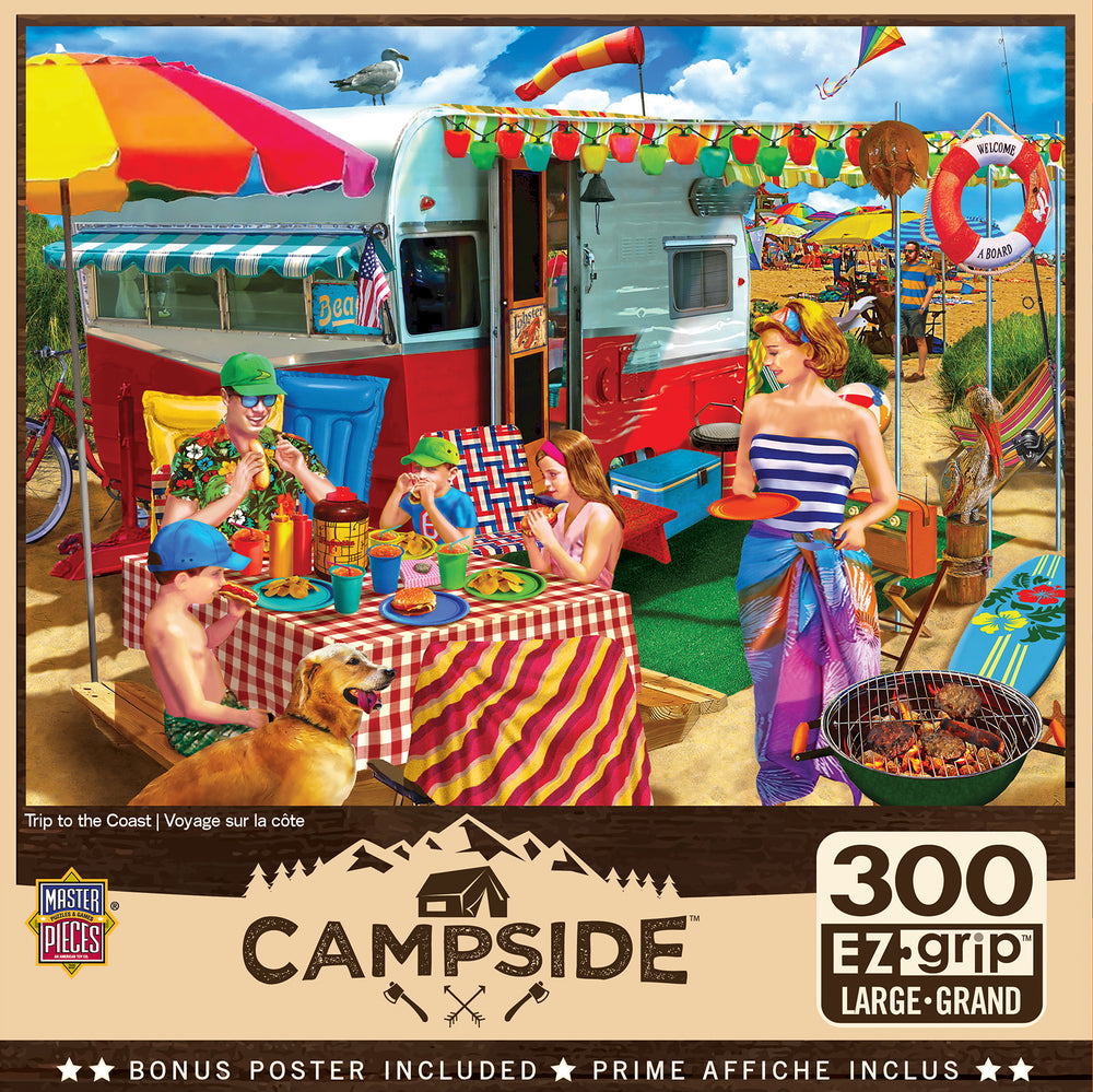 Puzzle Masterpieces:  300 piece EzGrip Campside - Trip to the Coast