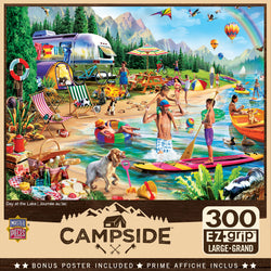 Puzzle Masterpieces:  300 piece EzGrip Campside - Day at the Lake