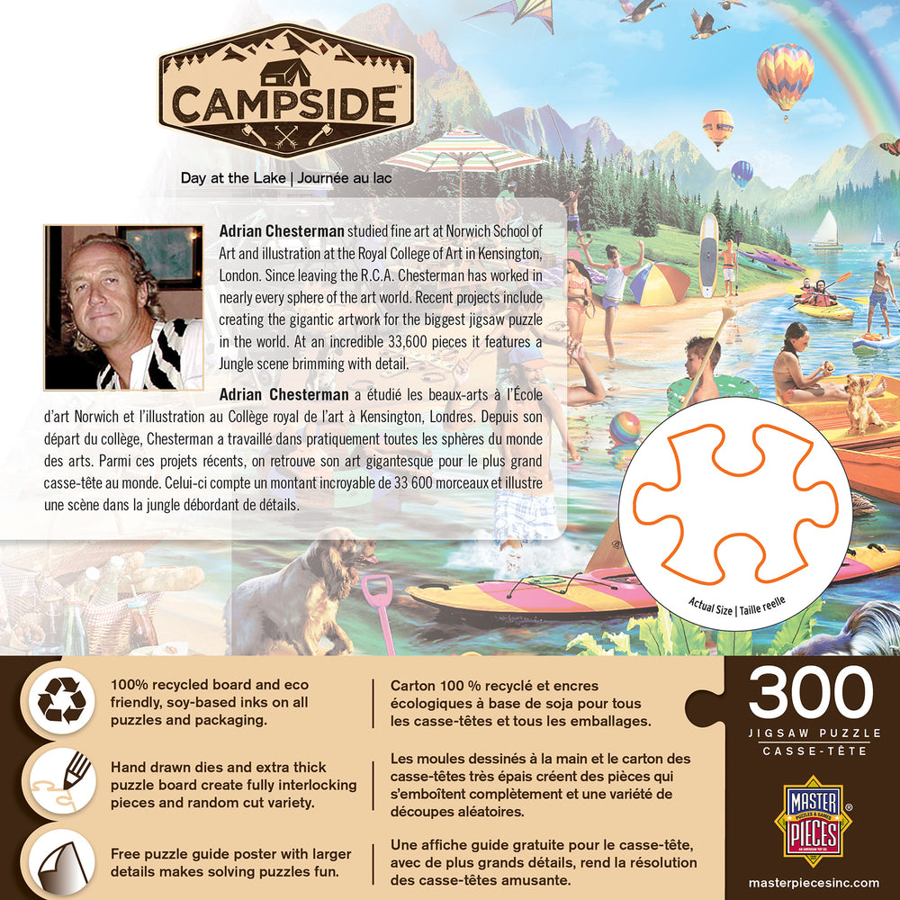 Puzzle Masterpieces:  300 piece EzGrip Campside - Day at the Lake