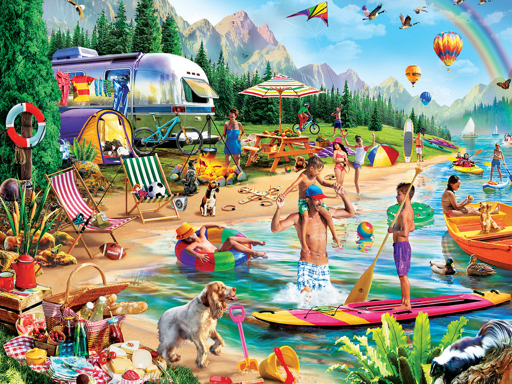Puzzle Masterpieces:  300 piece EzGrip Campside - Day at the Lake