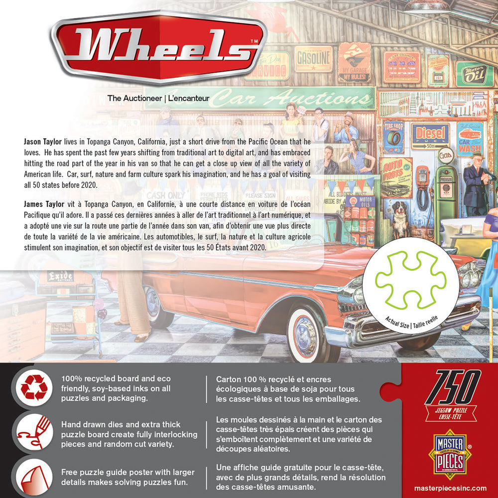 Puzzle Masterpieces:  750 Piece Wheels - The Auctioneer