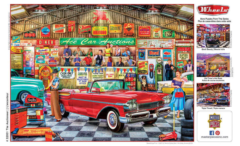 Puzzle Masterpieces:  750 Piece Wheels - The Auctioneer