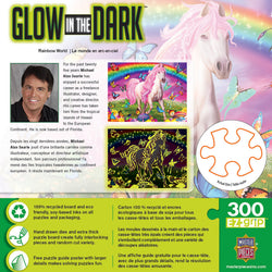 Puzzle Masterpieces:  300 Piece EZGRip Glow in the Dark - Rainbow World