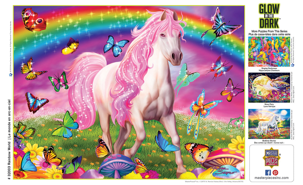 Puzzle Masterpieces:  300 Piece EZGRip Glow in the Dark - Rainbow World
