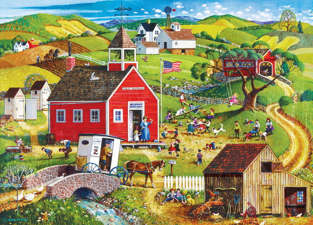 Puzzle Masterpieces:  500 Piece EZ-Grip School Days