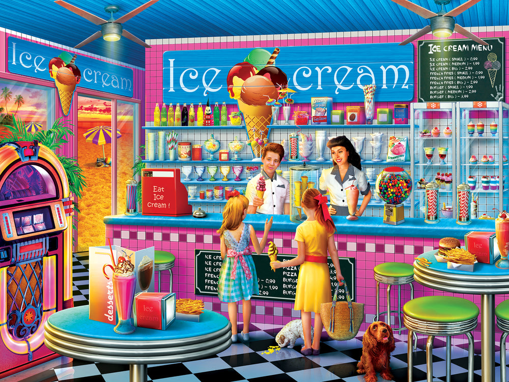 Puzzle Masterpieces:  750 Piece Shopkeepers - Anna's Ice Cream Parlor