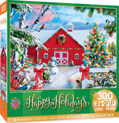 Puzzle Masterpieces:  300 Piece EzGrip Holiday - Country Christmas