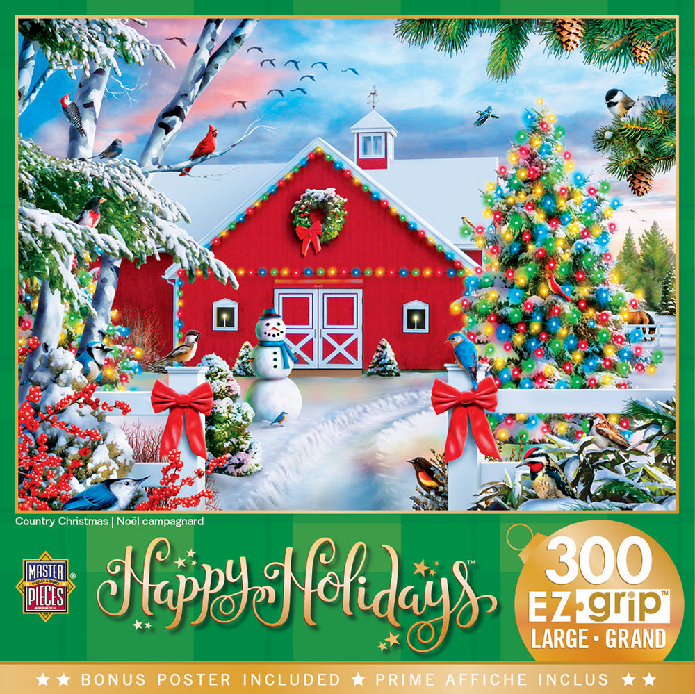 Puzzle Masterpieces:  300 Piece EzGrip Holiday - Country Christmas