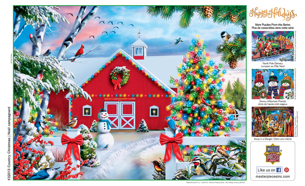 Puzzle Masterpieces:  300 Piece EzGrip Holiday - Country Christmas