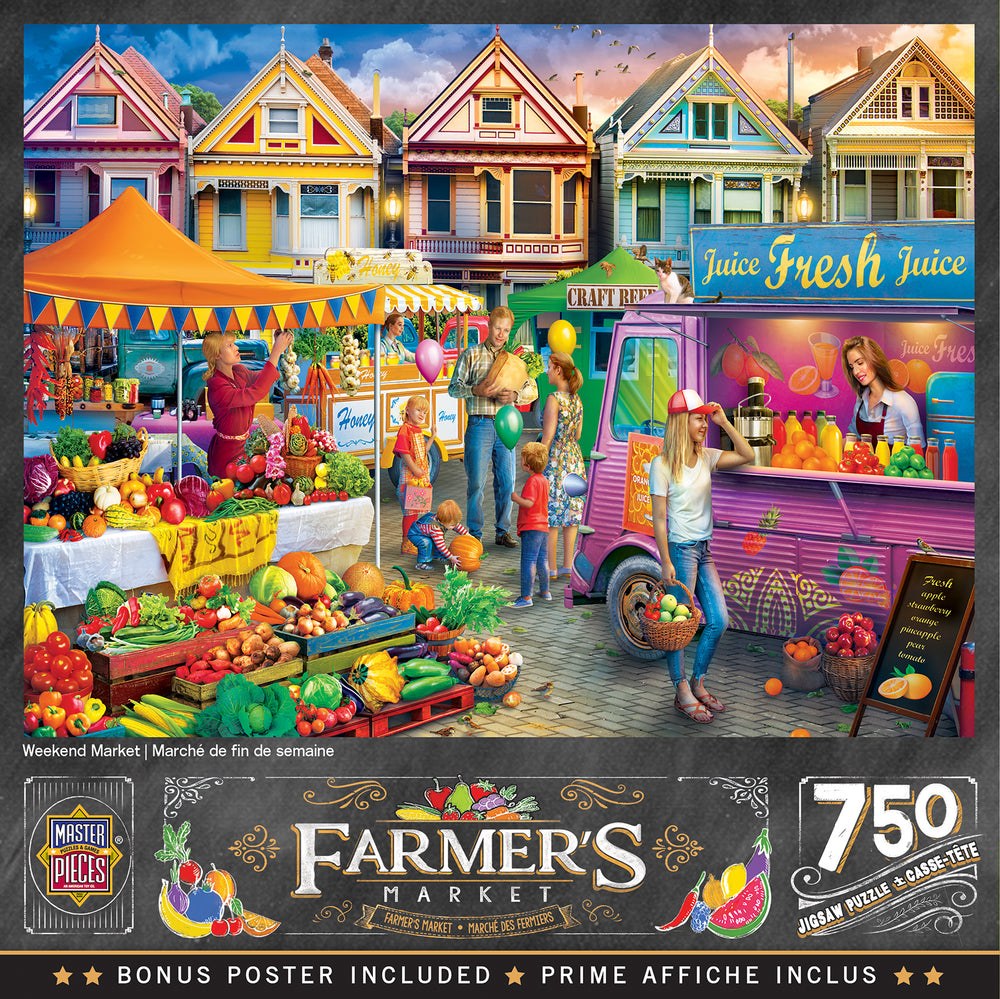 Puzzle Masterpieces:  750 Piece Farmer's Market - Weekend Market