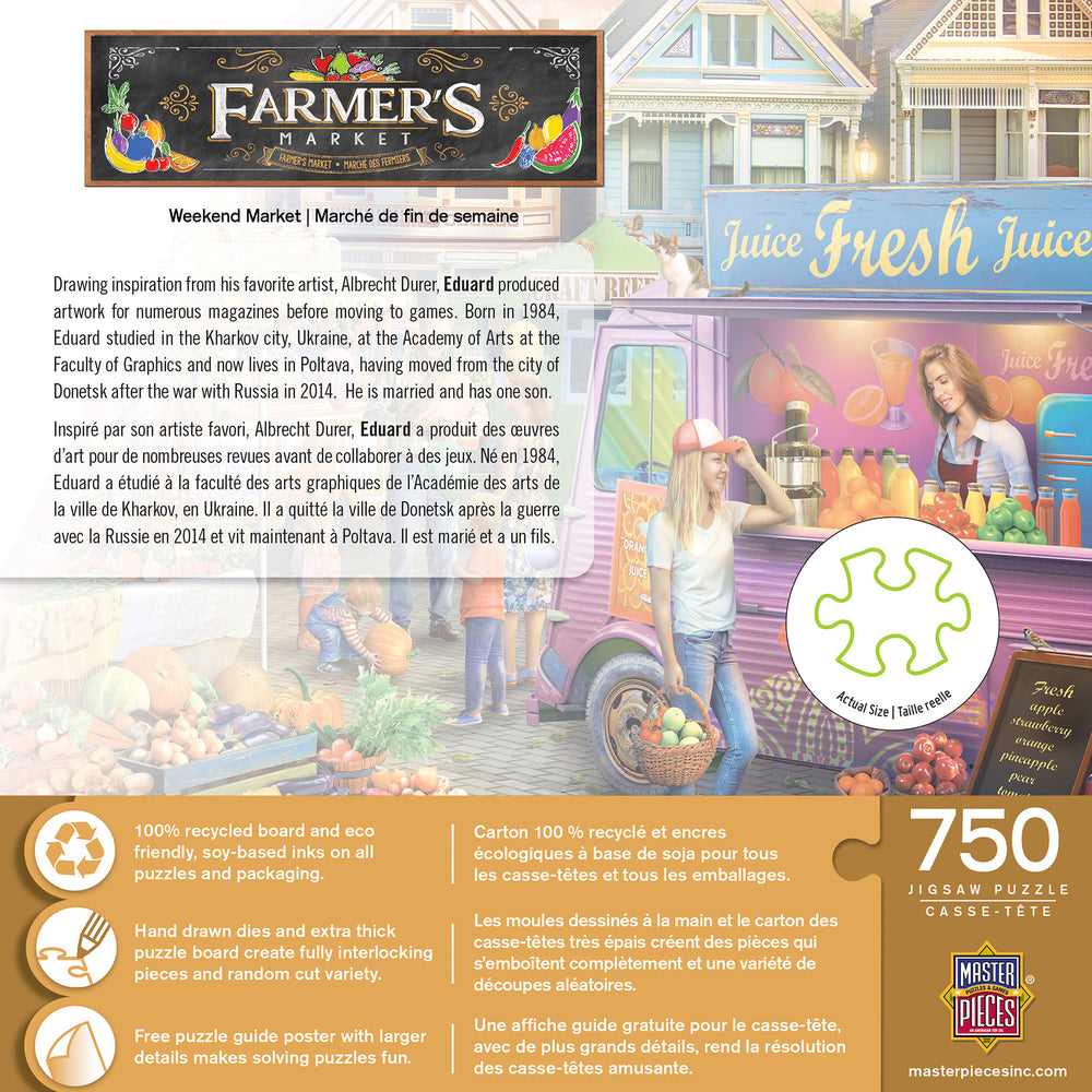 Puzzle Masterpieces:  750 Piece Farmer's Market - Weekend Market