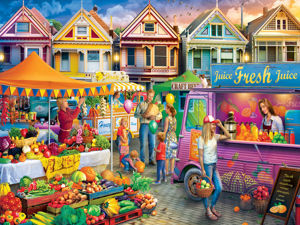 Puzzle Masterpieces:  750 Piece Farmer's Market - Weekend Market