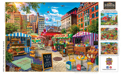 Puzzle Masterpieces:  750 Piece Farmer's Market - Buy Local Honey