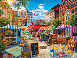 Puzzle Masterpieces:  750 Piece Farmer's Market - Buy Local Honey