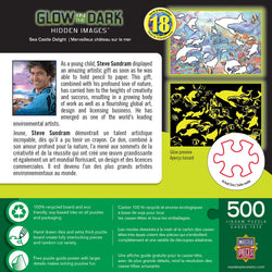 Puzzle Masterpieces:  500 Piece Hidden Images Glow In The Dark - Sea Castle Delight