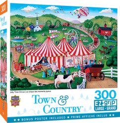 Puzzle Masterpieces:  300 piece EzGrip Town & Country - Jolly Time Circus
