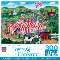 Puzzle Masterpieces:  300 piece EzGrip Town & Country - Jolly Time Circus