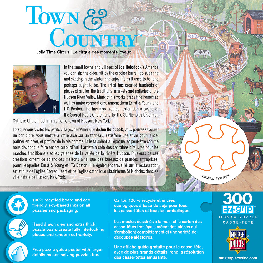 Puzzle Masterpieces:  300 piece EzGrip Town & Country - Jolly Time Circus