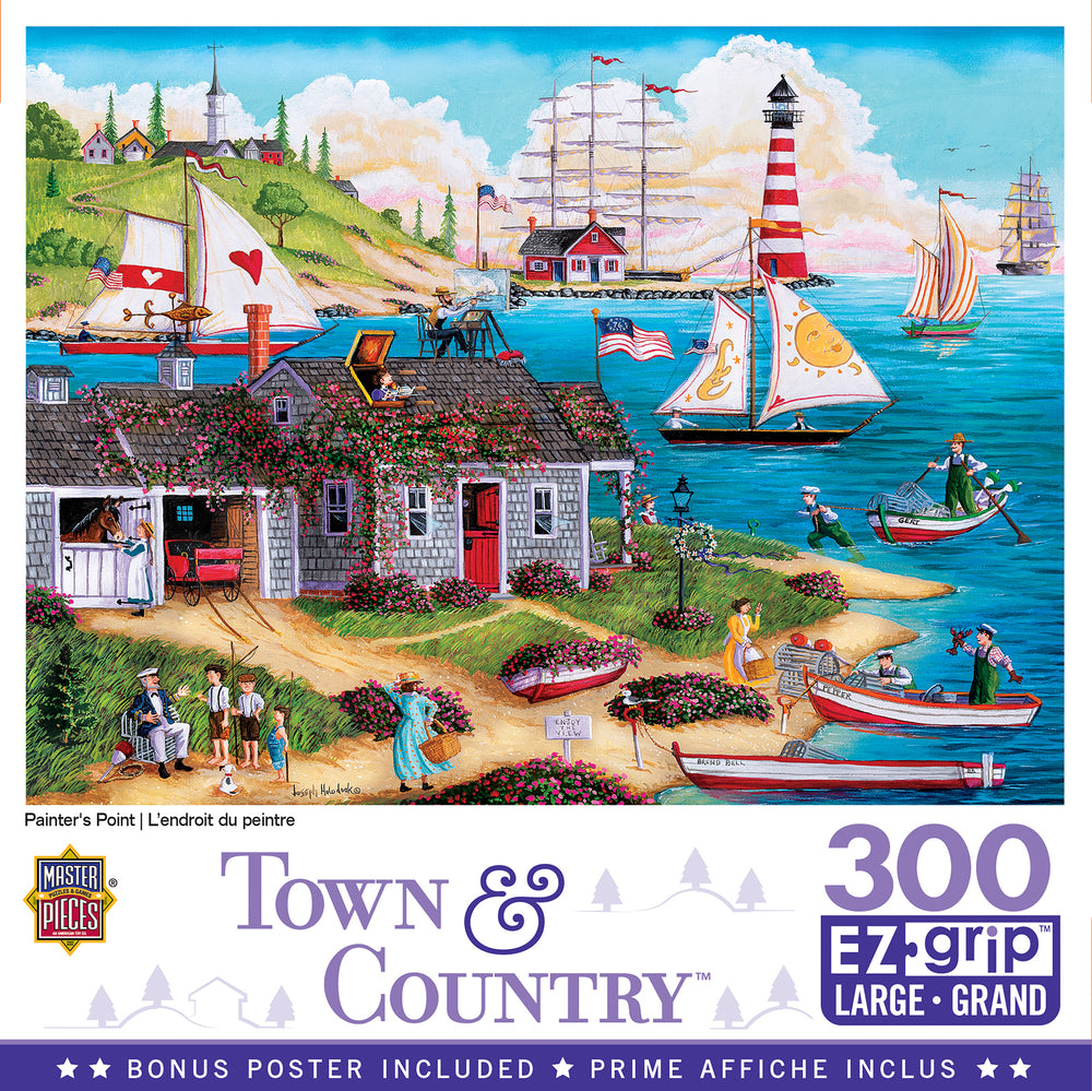 Puzzle Masterpieces:  300 Piece EZGRip Town & Country - Painter's Point